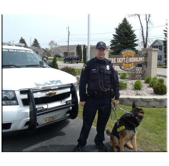 Officer Ryan Williams & K9 Officer Grendel at Annual Ambulance Brat Fry Fundraiser